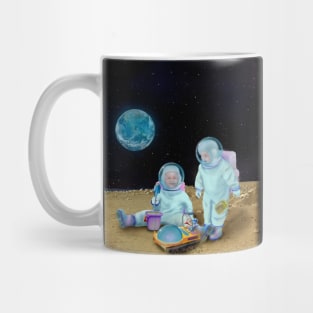 Children playing on the moon. Future space engineers. Raising the future Mug